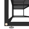 tv-bord 220x40x40,5 cm hærdet glas sort