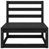 2-personers havesofa massivt fyrretræ sort