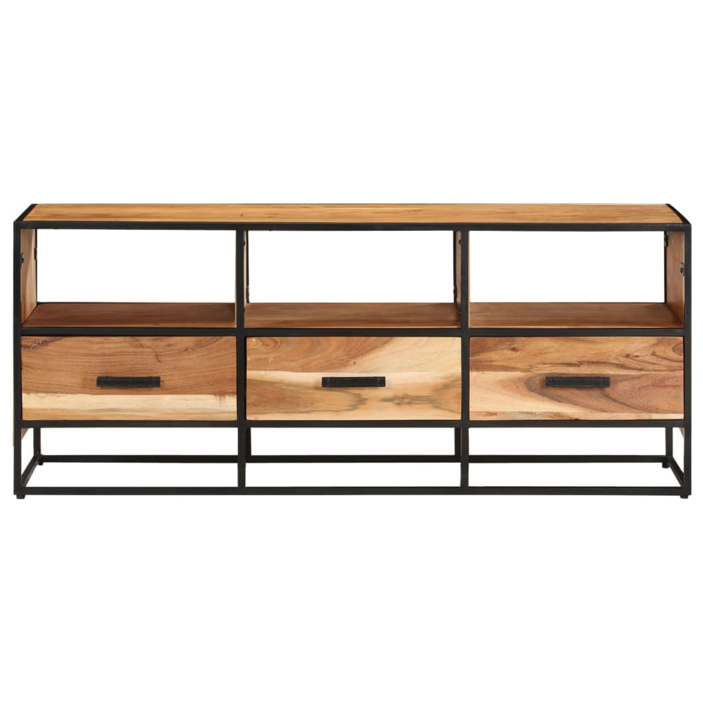 tv-skab 110x30x45 cm massivt akacietræ