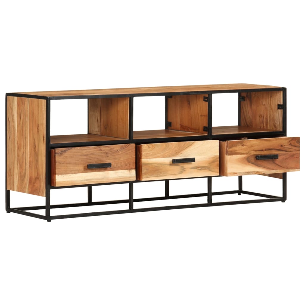 tv-skab 110x30x45 cm massivt akacietræ