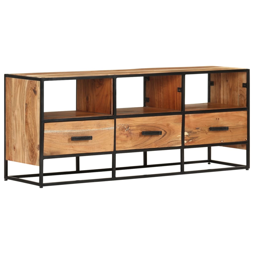 tv-skab 110x30x45 cm massivt akacietræ