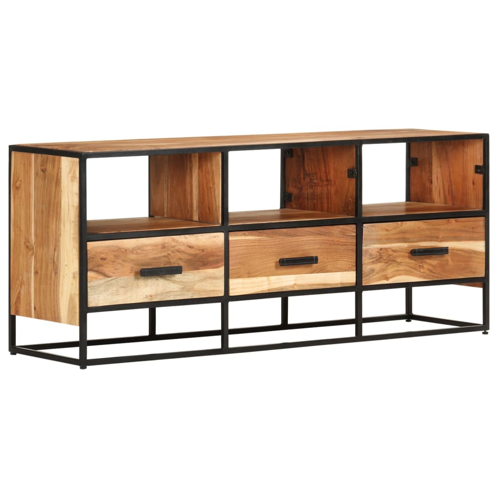 tv-skab 110x30x45 cm massivt akacietræ