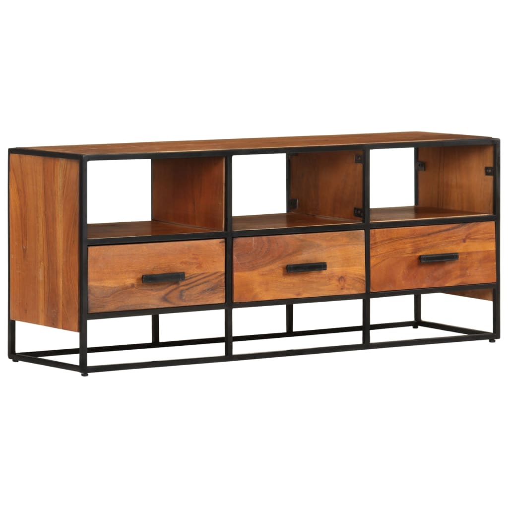 tv-skab 110x30x45 cm massivt akacietræ