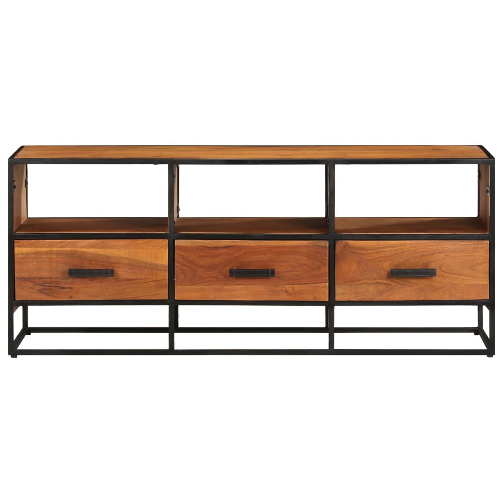 tv-skab 110x30x45 cm massivt akacietræ