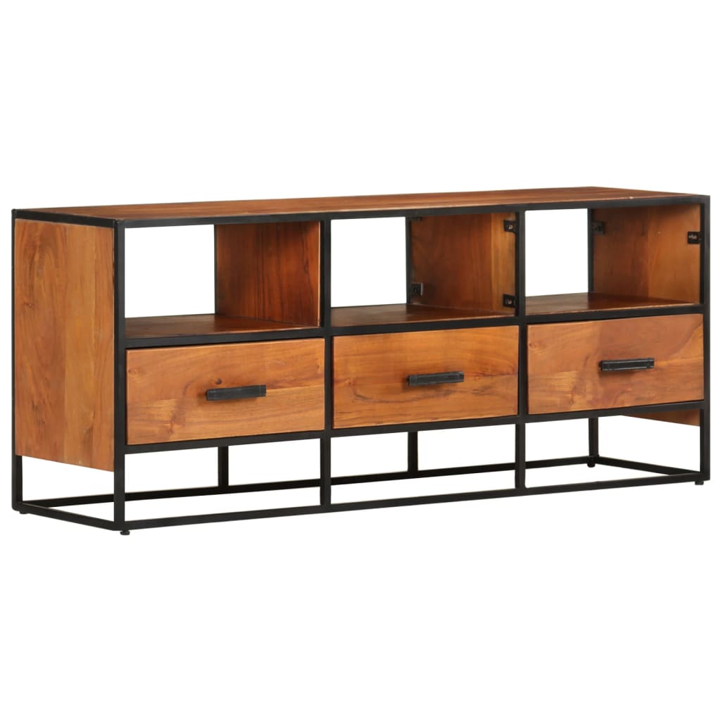 tv-skab 110x30x45 cm massivt akacietræ