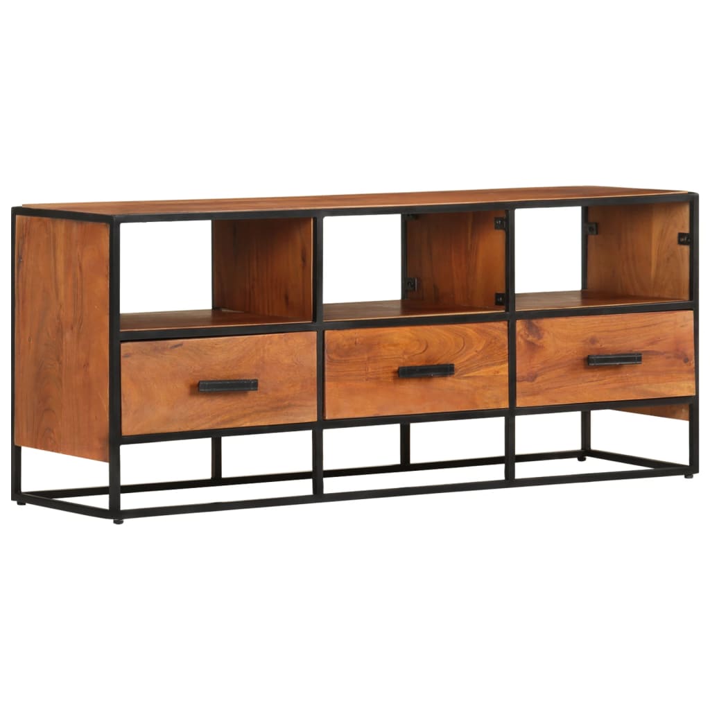 tv-skab 110x30x45 cm massivt akacietræ