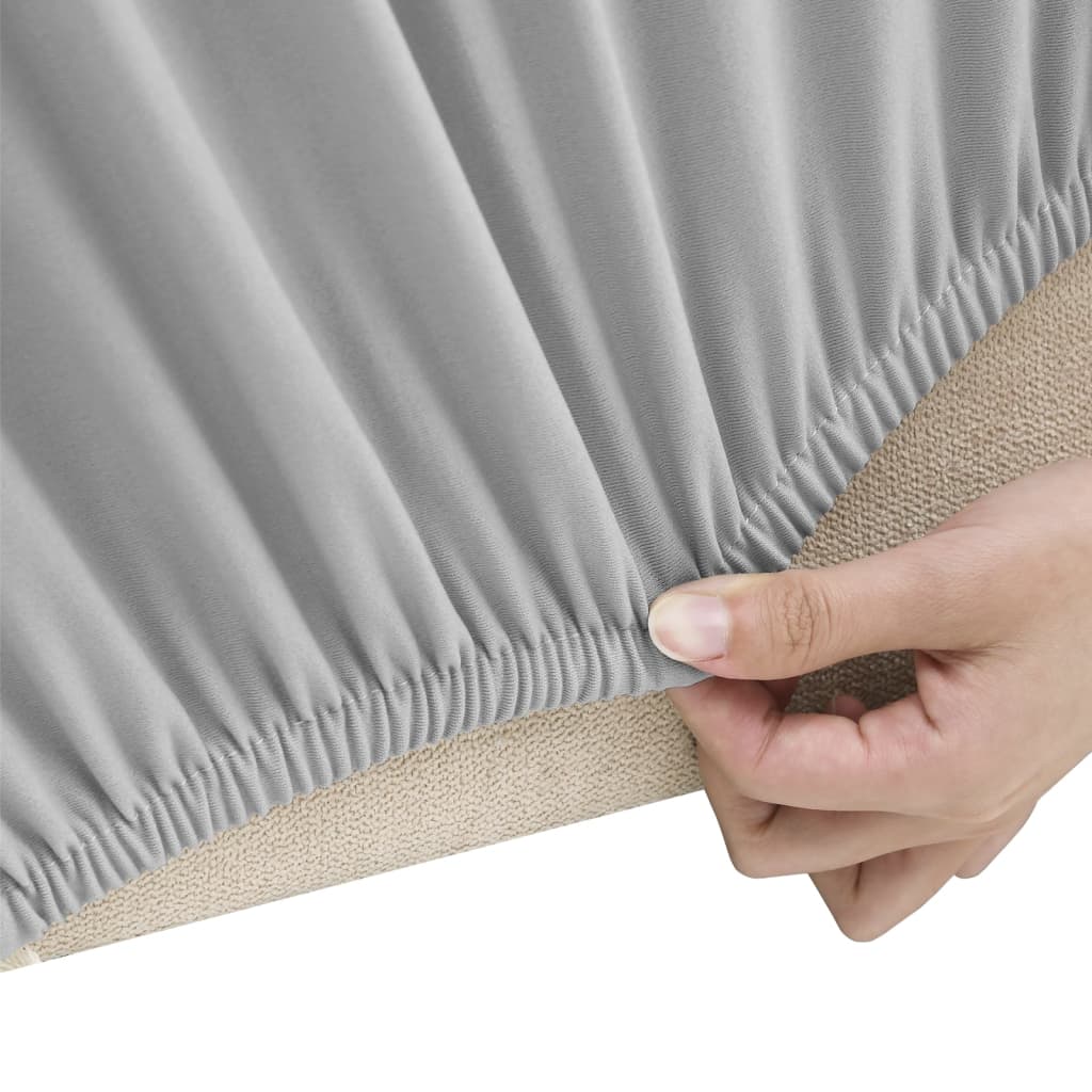 elastisk sofabetræk polyesterjersey grå
