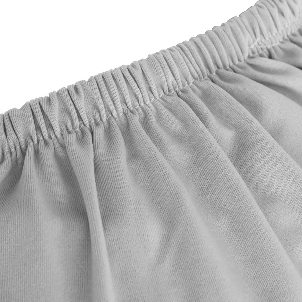 elastisk 4-personers sofabetræk polyesterjersey grå
