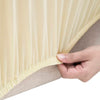 elastisk sofabetræk polyesterjersey cremefarvet