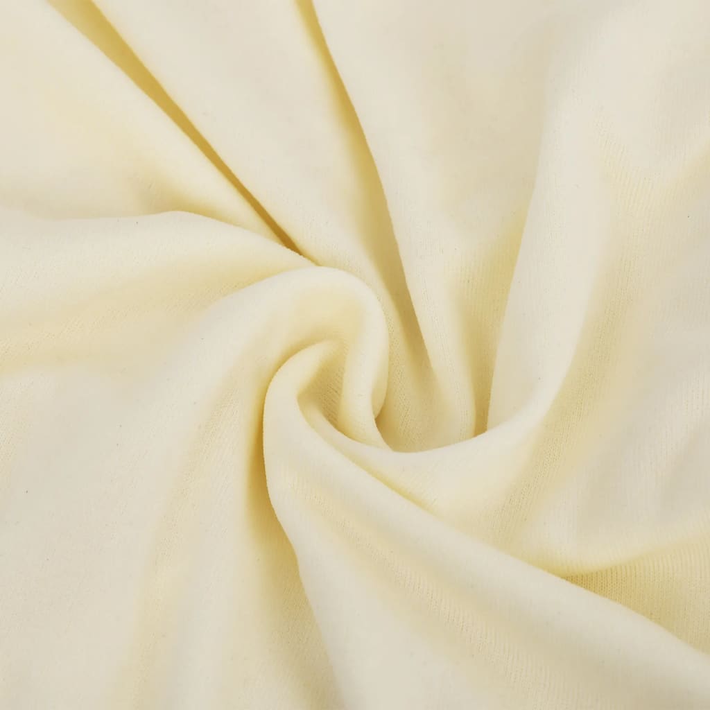 elastisk sofabetræk polyesterjersey cremefarvet