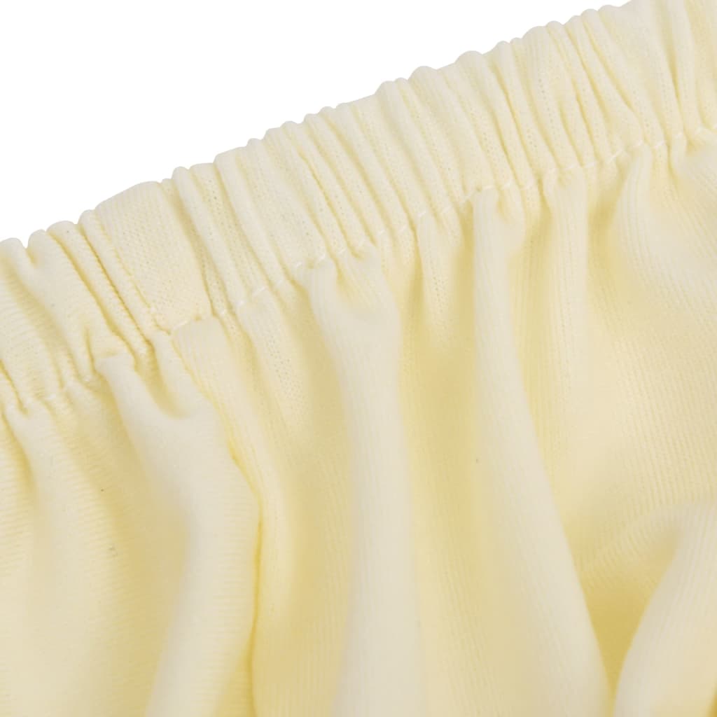 elastisk sofabetræk polyesterjersey cremefarvet