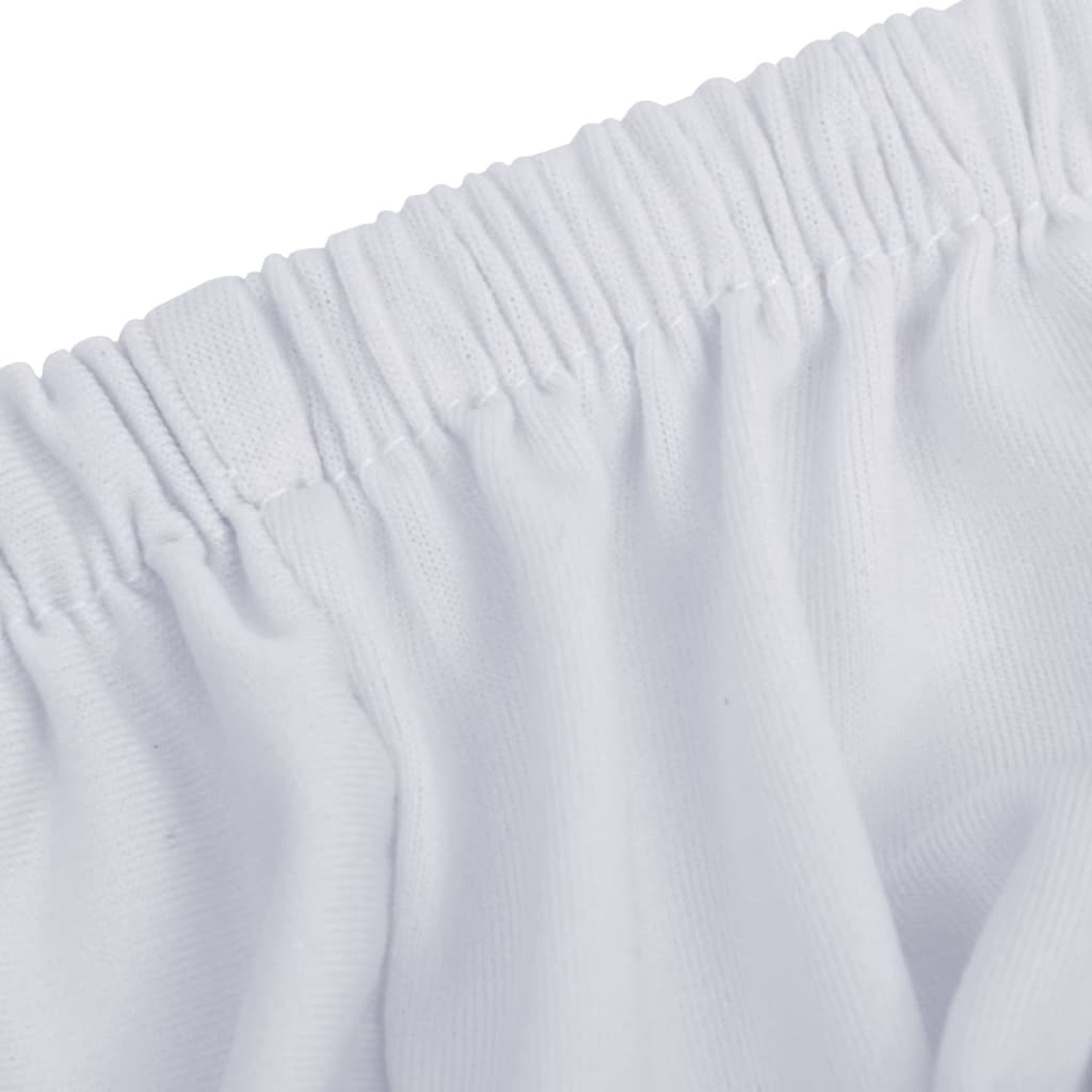 elastisk sofabetræk polyesterjersey hvid