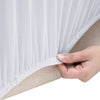 elastisk 3-personers sofabetræk polyesterjersey hvid