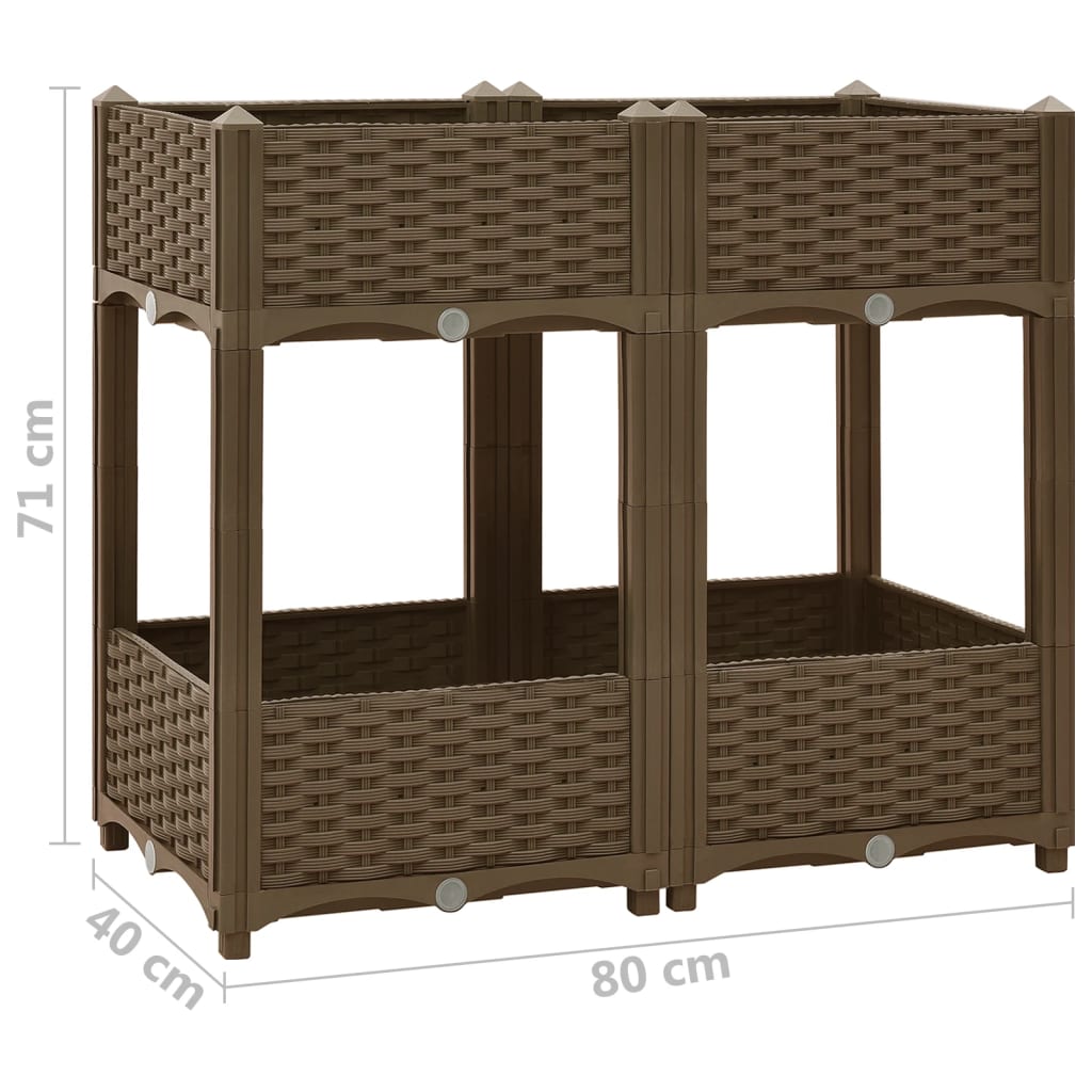 højbed 80x40x71 cm polypropylen
