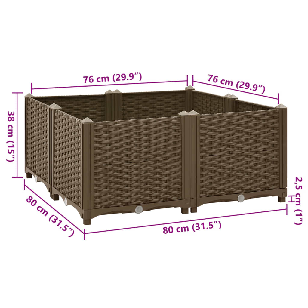højbed 80x80x38 cm polypropylen
