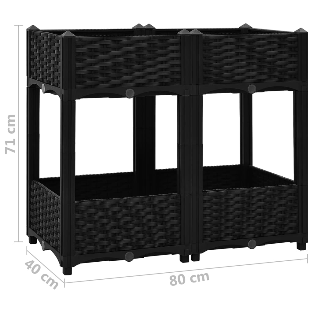 højbed 80x40x71 cm polypropylen