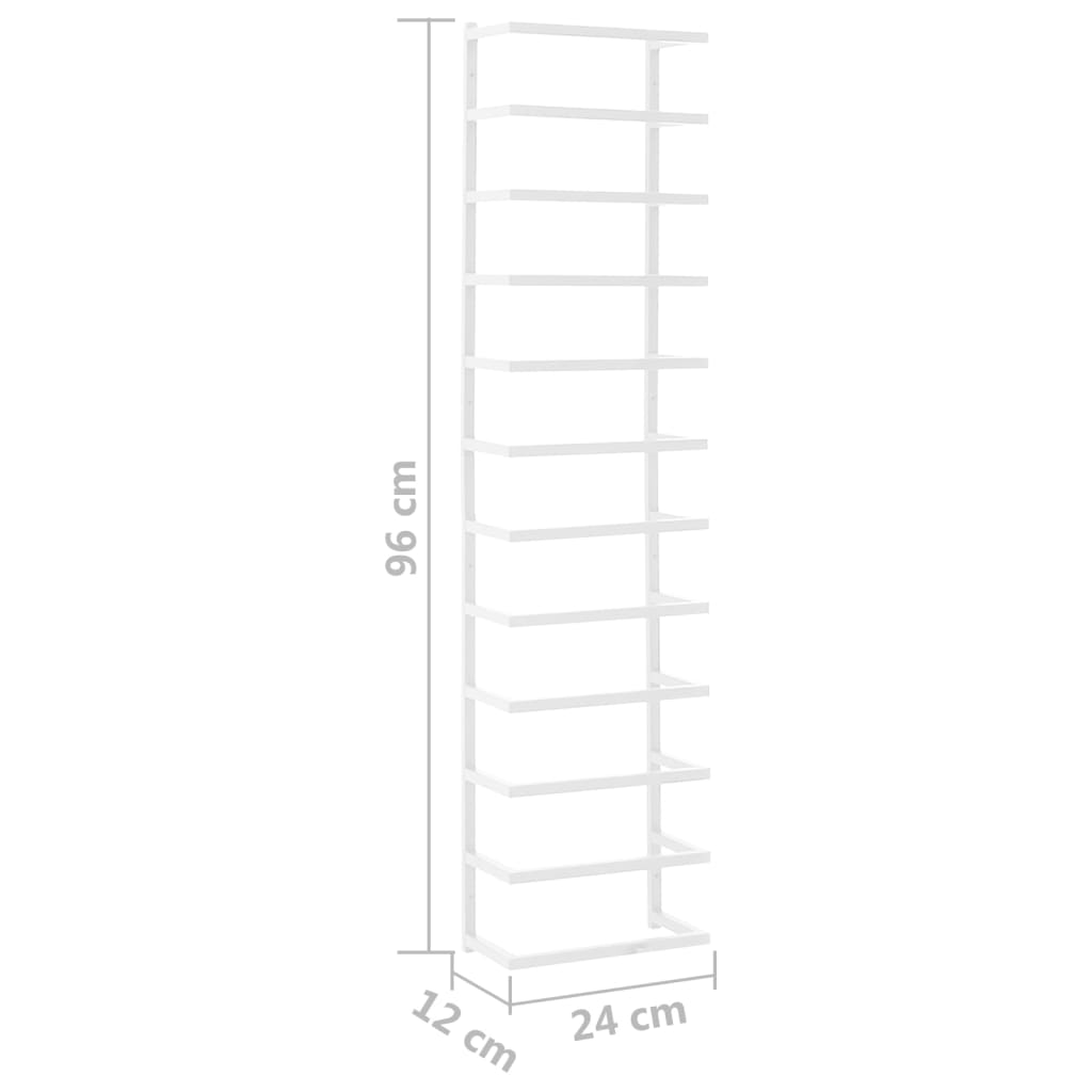 håndklædeholder 24x12x96 cm stål hvid