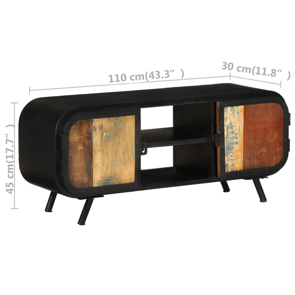 tv-skab 110x30x45 cm massivt genbrugstræ