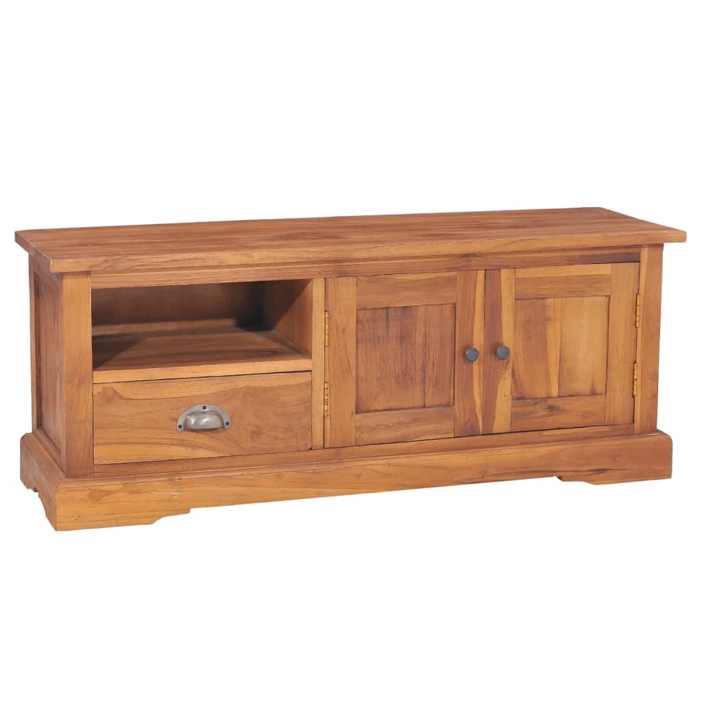 tv-bord 100x30x40 cm massivt teaktræ