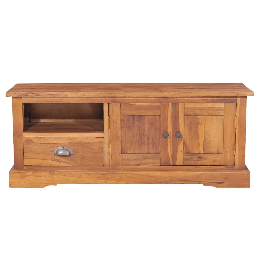 tv-bord 100x30x40 cm massivt teaktræ