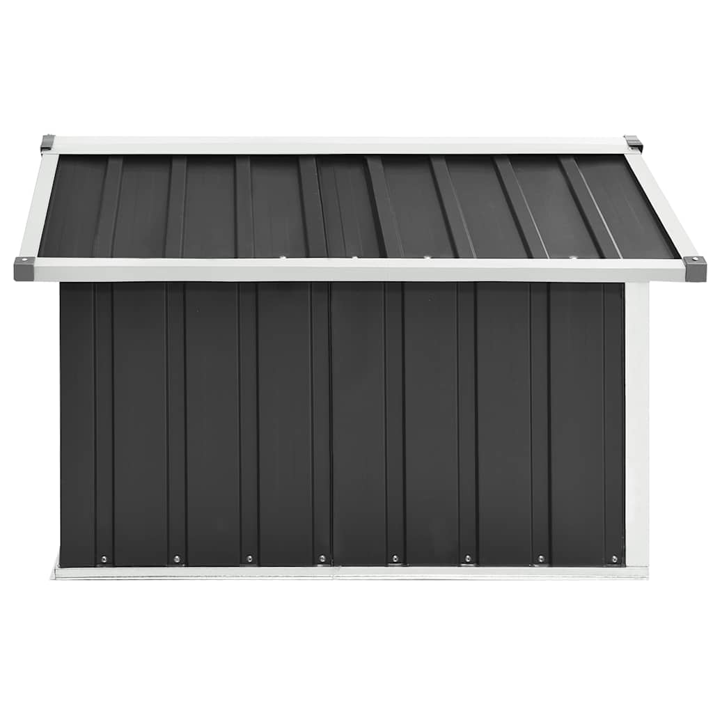 skur til robotplæneklipper 92x97x63 cm galvaniseret stål grå