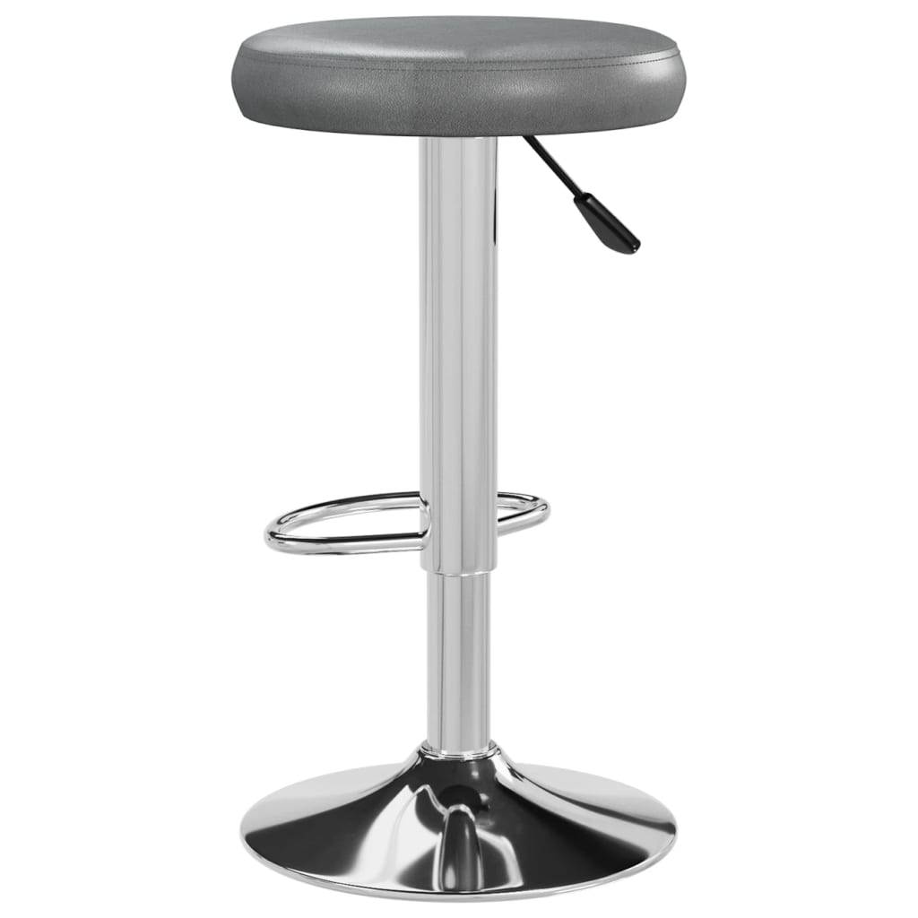 barstole 2 stk. kunstlæder grå