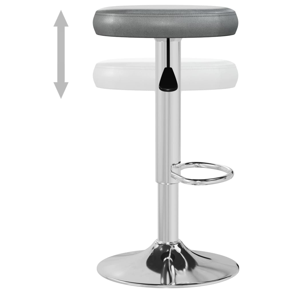 barstole 2 stk. kunstlæder grå