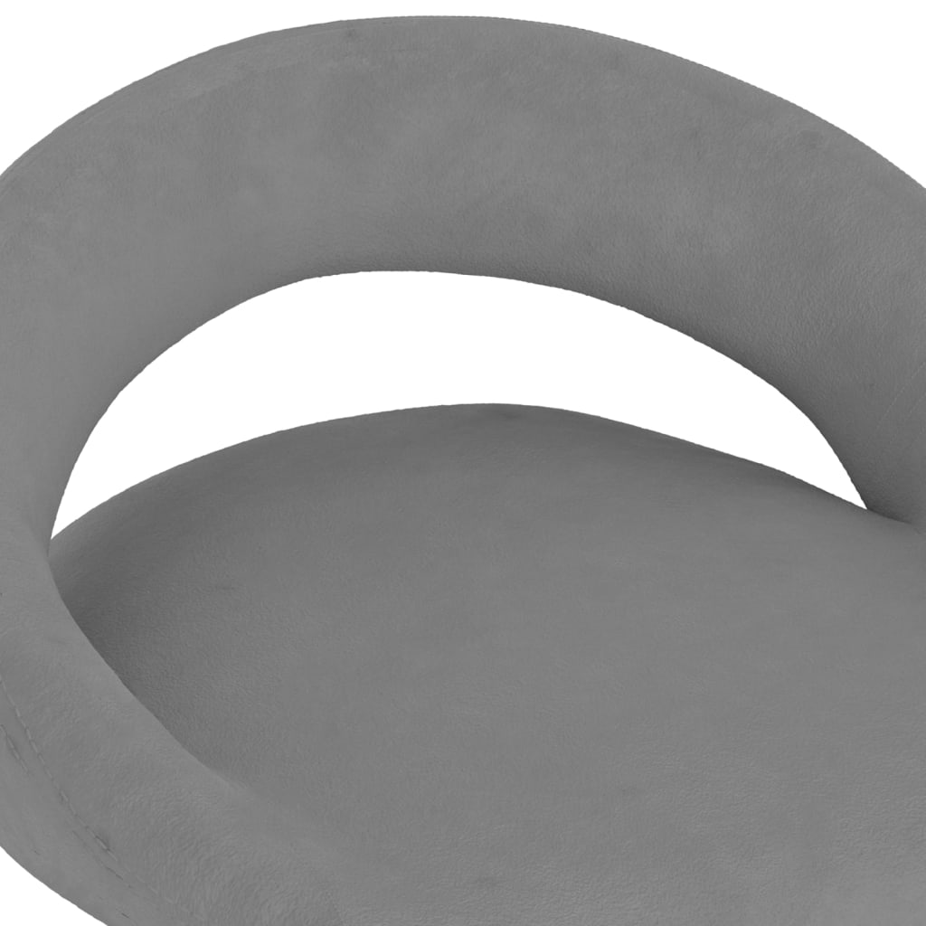 barstole 2 stk. fløjl lysegrå