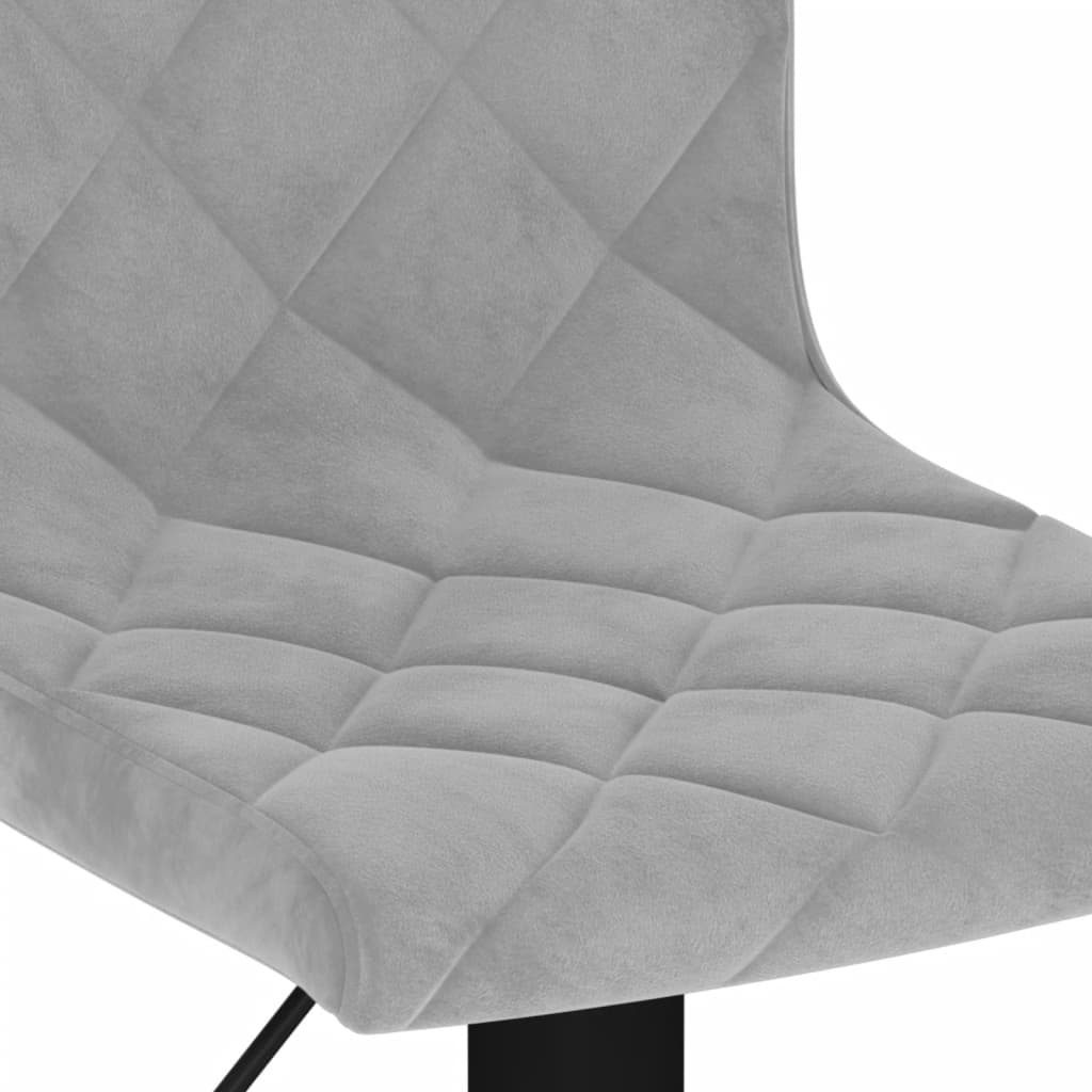 barstole 2 stk. fløjl lysegrå