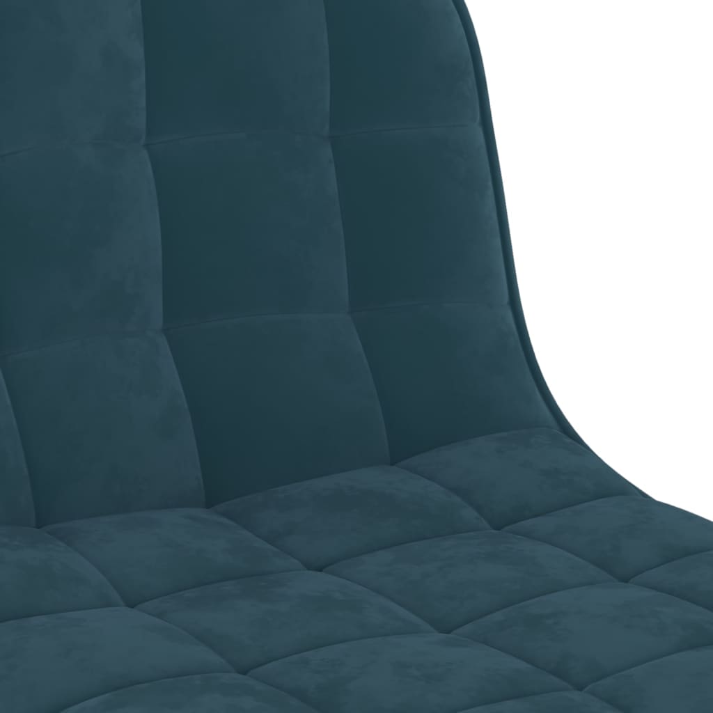 barstole 2 stk. fløjl blå