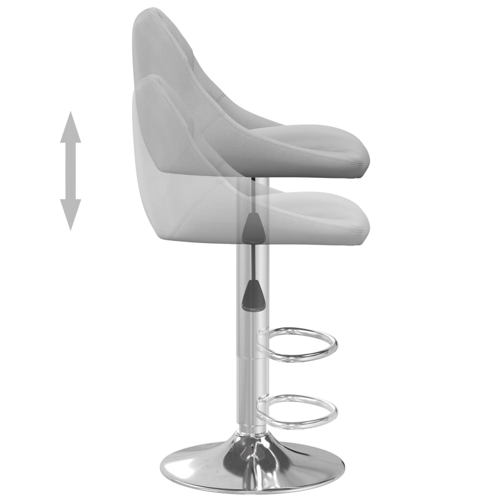 barstol fløjl lysegrå