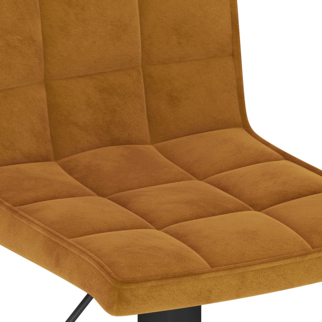 barstole 2 stk. fløjl brun