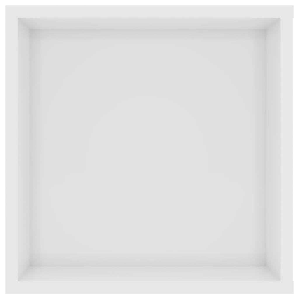 væghængt tv-bord 102x35x35 cm konstrueret træ hvid højglans