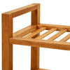 skostativ med 2 hylder 100x27x40 cm massivt egetræ