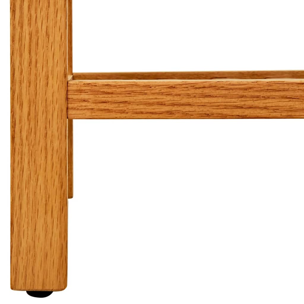 skostativ med 5 hylder 100x27x100 cm massivt egetræ