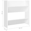 væghængt skoskab 4 stk. 60x18x60 cm konstrueret træ hvid