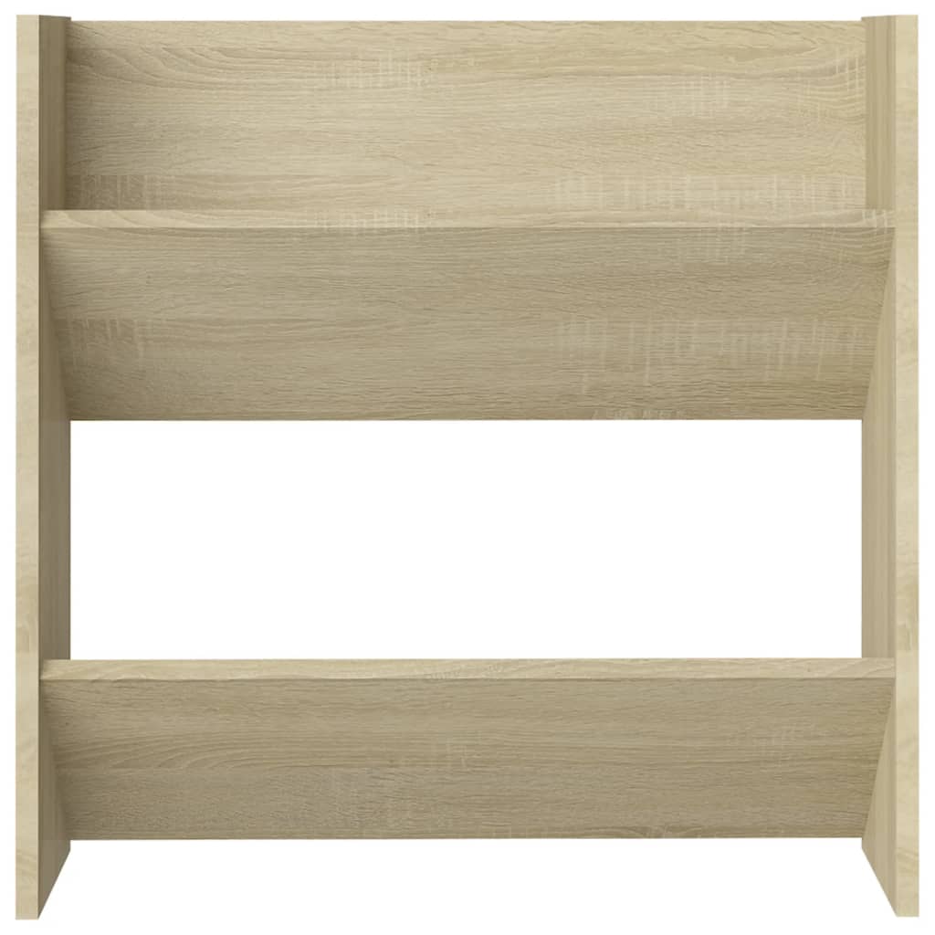 væghængt skoskab 2 stk. 60x18x60 cm konstrueret træ sonoma-eg