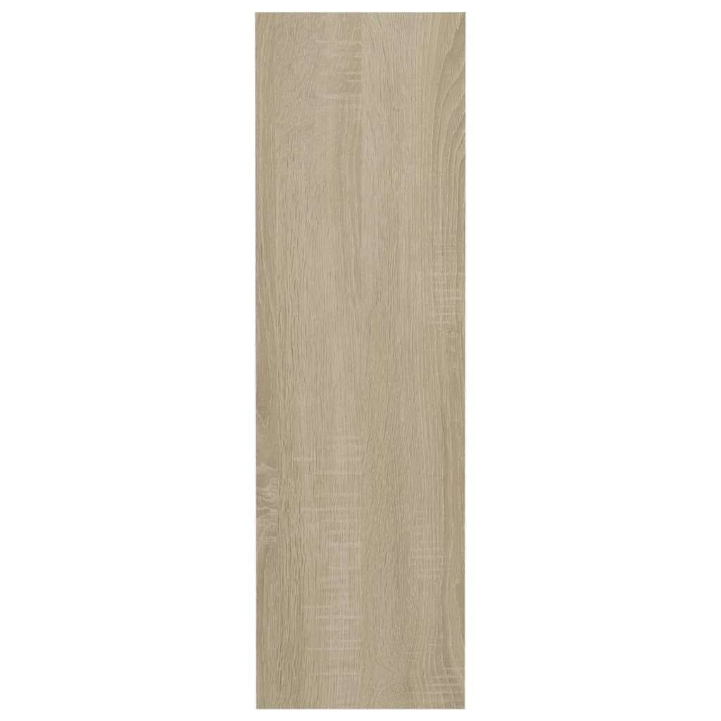 væghængt skoskab 2 stk. 60x18x60 cm konstrueret træ sonoma-eg