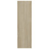 væghængt skoskab 2 stk. 60x18x60 cm konstrueret træ sonoma-eg