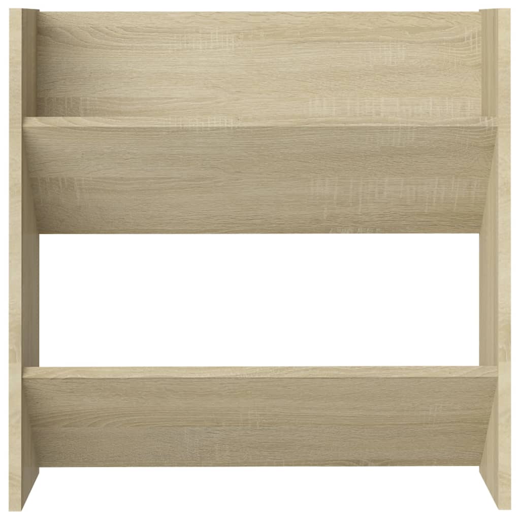 væghængt skoskab 4 stk. 60x18x60 cm konstrueret træ sonoma-eg