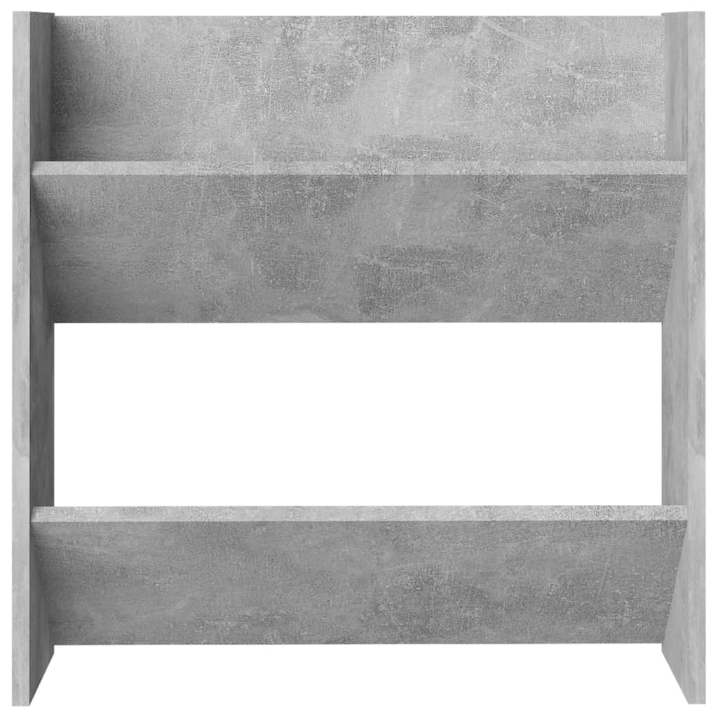 væghængt skoskab 2 stk. 60x18x60 cm konstrueret træ betongrå