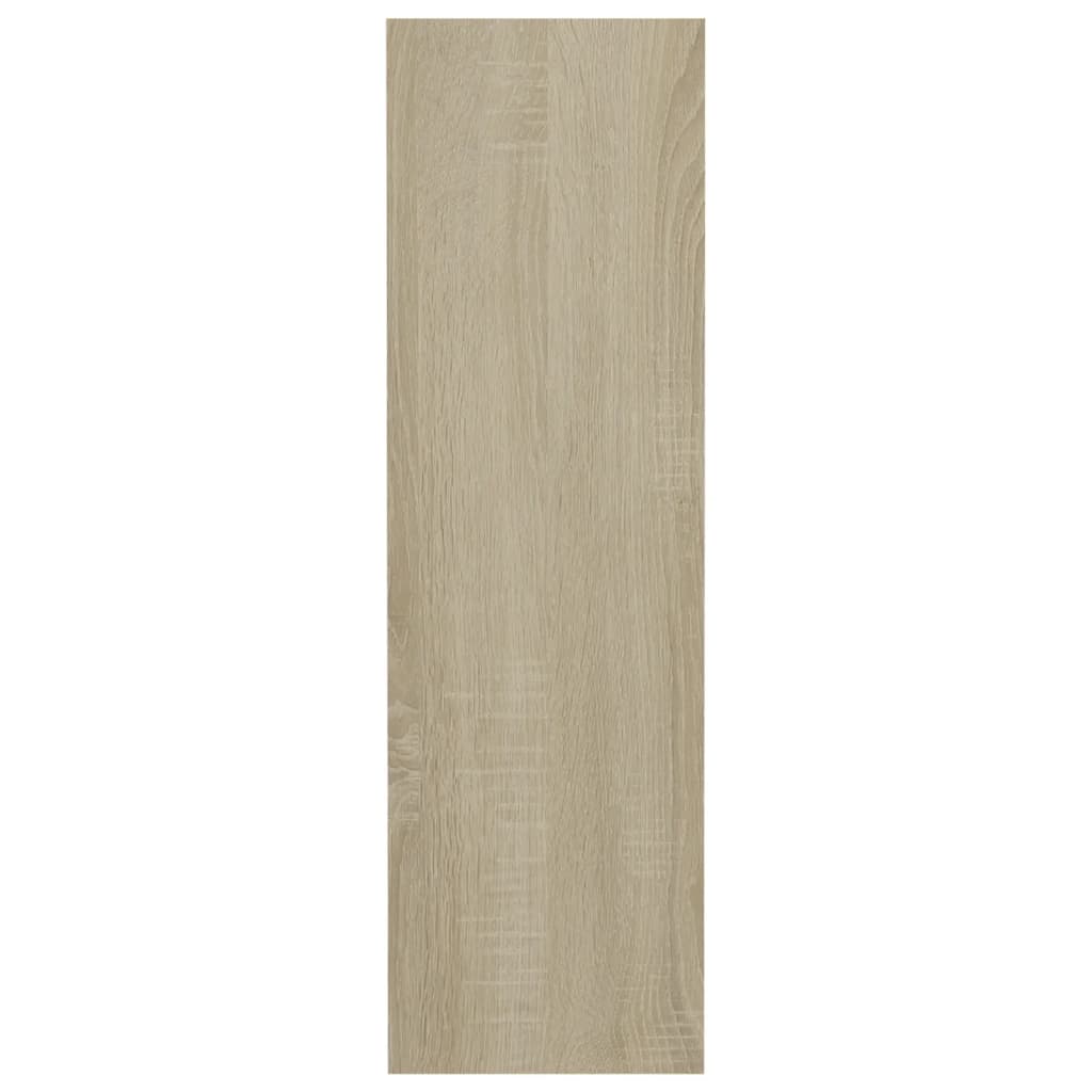 væghængt skoskab 2 stk. 80x18x60 cm konstrueret træ sonoma-eg