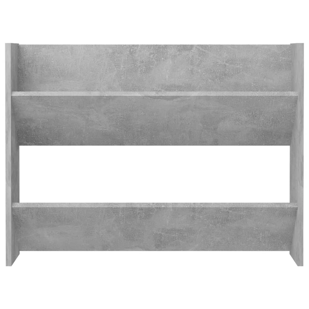 væghængte skoskabe 2 stk. 80x18x60 cm spånplade betongrå
