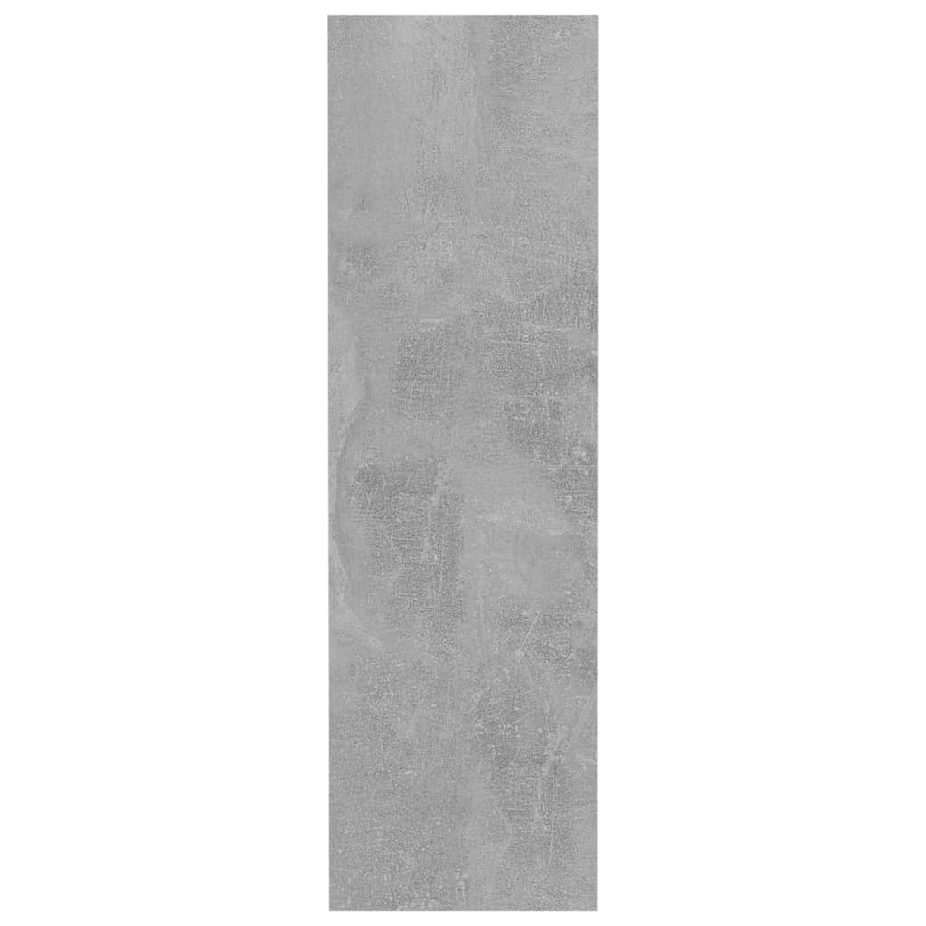 væghængte skoskabe 2 stk. 80x18x60 cm spånplade betongrå
