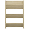 væghængt skoskab 60x18x90 cm spånplade sonoma-eg