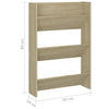 væghængte skoskabe 2 stk. 60x18x90 cm spånplade sonoma-eg