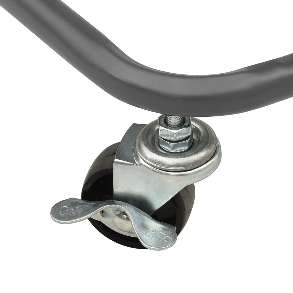 køkkenvogn med 3 hylder 42x35x85 cm jern og ABS grå