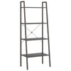 stigereol med 4 hylder 56x35x140 cm sort