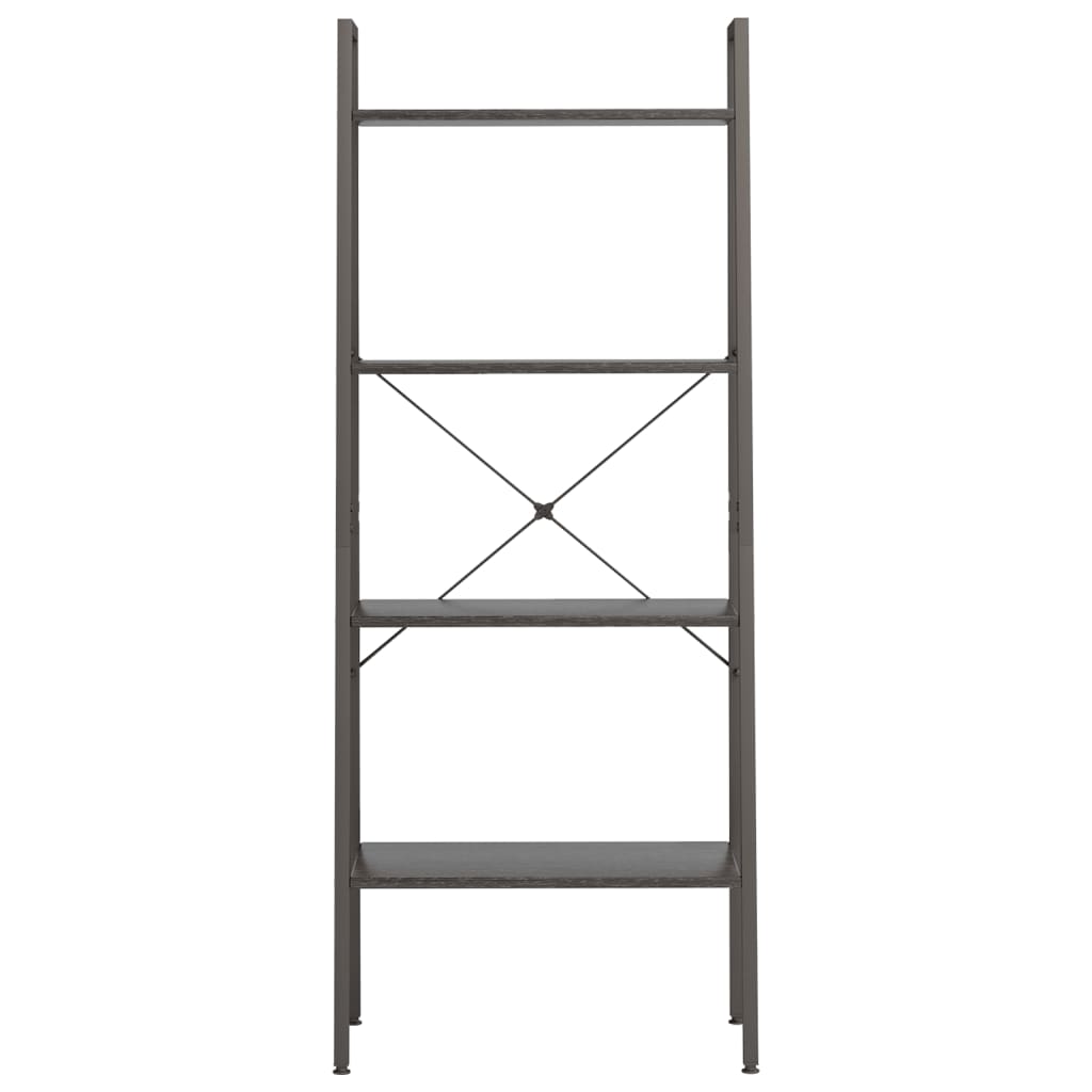 stigereol med 4 hylder 56x35x140 cm sort