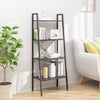stigereol med 4 hylder 56x35x140 cm sort